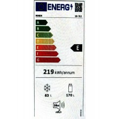 Robin Εντοιχιζόμενος Ψυγειοκαταψύκτης 233lt Υ177xΠ54xΒ54.5εκ. Λευκός SB-763